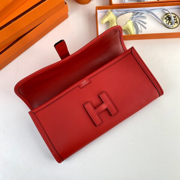 Hermes Jige Elan Clutch - Red 50859 - Image 3