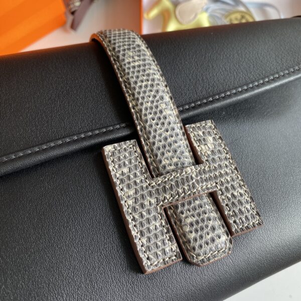 Hermes Jige Elan Wallet - Black 84216 - Image 3