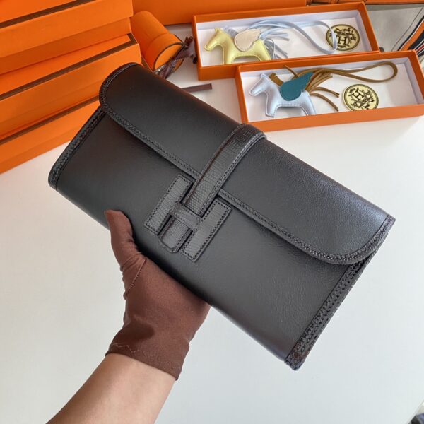 Hermes Jige Elan Wallet - Black 68127 - Image 3