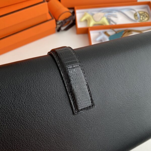 Hermes Jige Elan Wallet - Black 68127 - Image 2