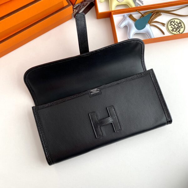 Hermes Jige Elan Wallet - Black 68127 - Image 4