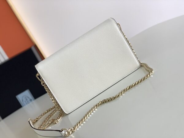 Prada Flap Shoulder Bag - White 31930 - Image 4