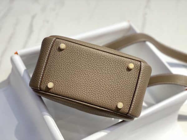 Hermes Mini Lindy Handbags - Elephant Gray 77294 - Image 2