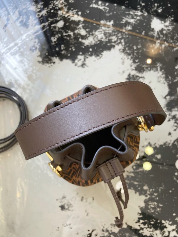 Fendi Suede Small Bucket Handbag 43829 - Image 5