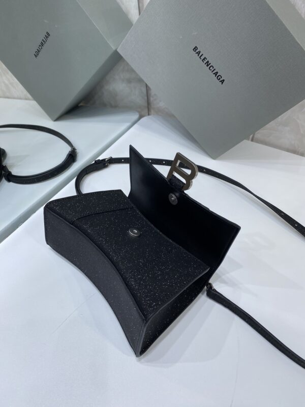 Balenciaga Heavy-Hitting Large Hourglass Bag - Black 76577 - Image 4