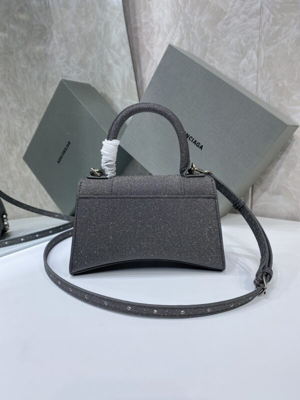 Balenciaga  Heavy-Hitting Small Hourglass Bag - Shimmery Black 70457 - Image 5