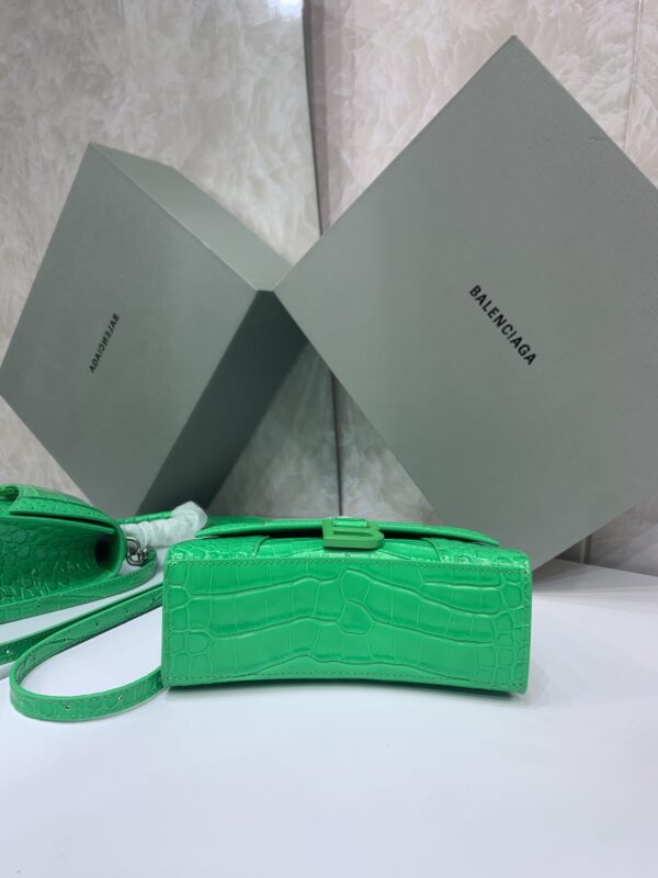Balenciaga Heavyweight Hourglass Small Bag - Light Green 14534 - Image 2