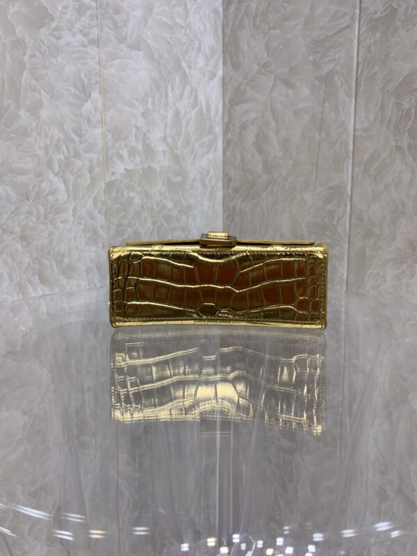 Balenciaga Heavyweight Hourglass Small Bag - Shimmery Gold 11800 - Image 4