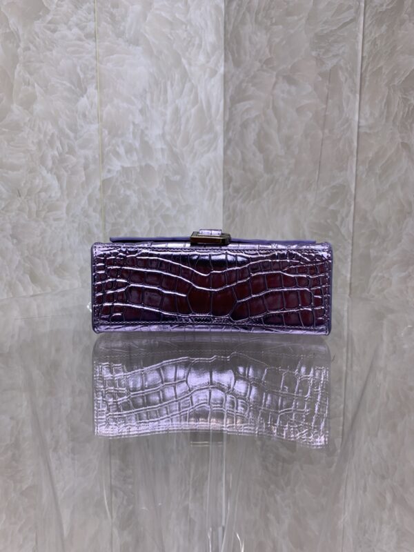 Balenciaga Heavyweight Hourglass Small Bag - Shimmery Purple 25716 - Image 4