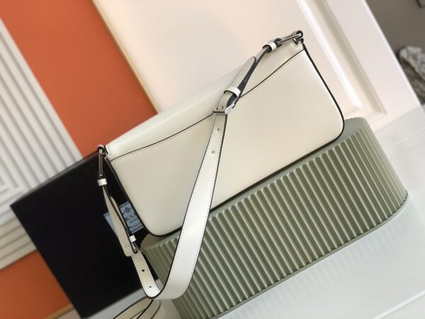 Prada Flip-Top Shoulder Bag - White 91508 - Image 3