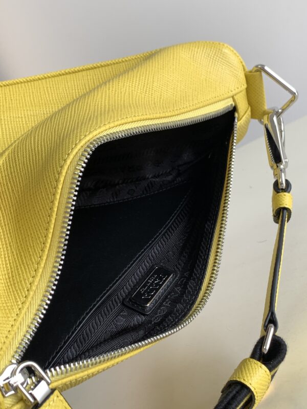 Prada Embroidered Webbing Triangle Bag - Yellow 45837 - Image 2