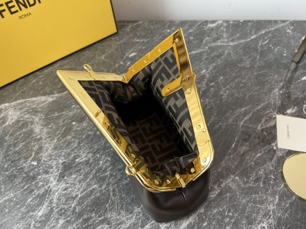 Fendi First Small Handbag – Dark Brown 99935 - Image 5