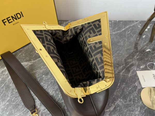 Fendi First Large Handbag – Dark Brown 94709 - Image 3