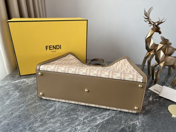 Fendi Double FF Flannel Peekaboo X-tote Bag 50951 - Image 3