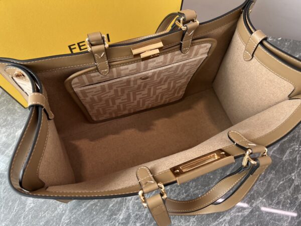 Fendi Double FF Flannel Peekaboo X-tote Bag 50951 - Image 2