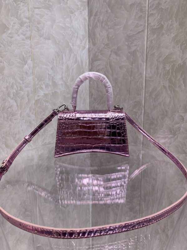 Balenciaga Heavyweight Hourglass Small Bag - Shimmery Pink 45960 - Image 5