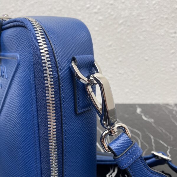 Prada Embroidered Webbing Men's Cross-body Bag - Blue 97612 - Image 2