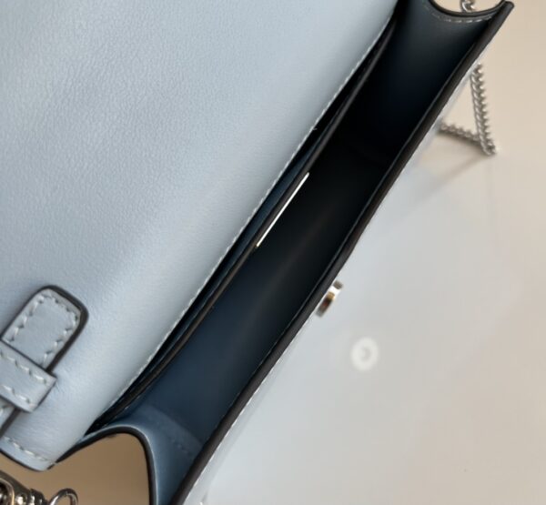 Prada Large Triangular Flip Cover Handbag - Blue 38264 - Image 2