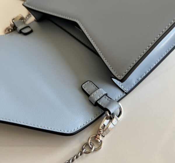 Prada Large Triangular Flip Cover Handbag - Blue 38264 - Image 3