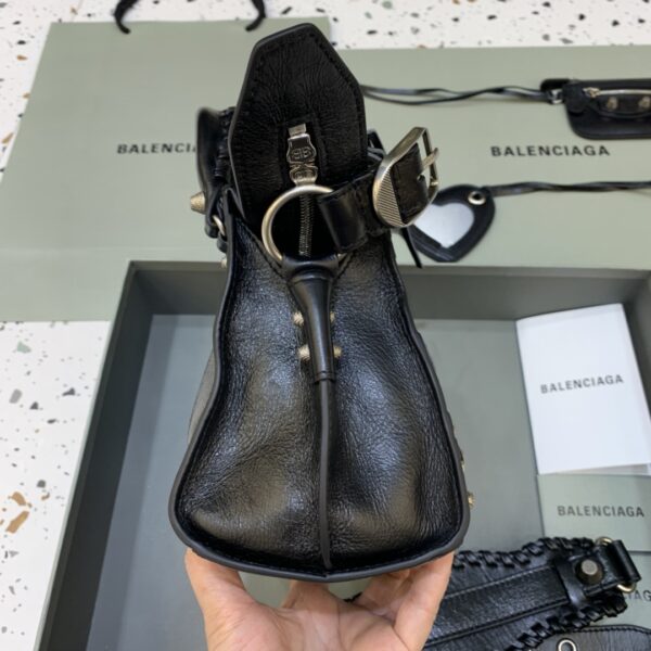 Balenciaga Neo Cagole Motorcycle Bag - Black 44784 - Image 4