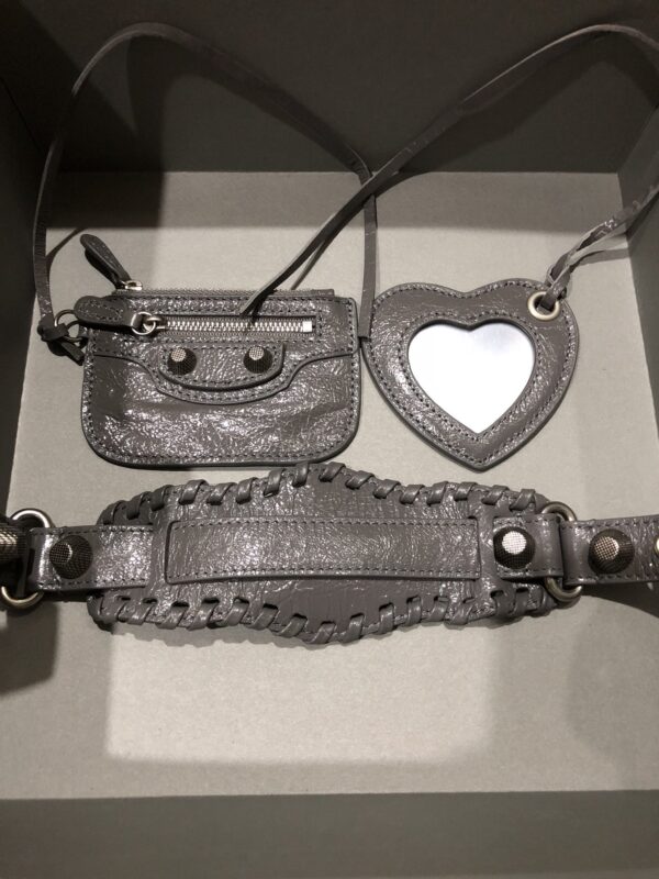 Balenciaga Le Cagole Half-Moon Large Armpit Dumpling Bag - Gray 59231 - Image 3