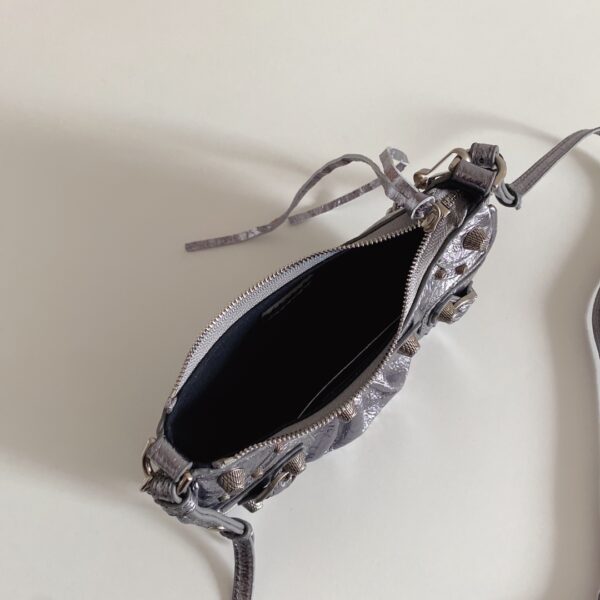 Balenciaga Le Cagole Mini Armpit Bag - Silver 59273 - Image 2