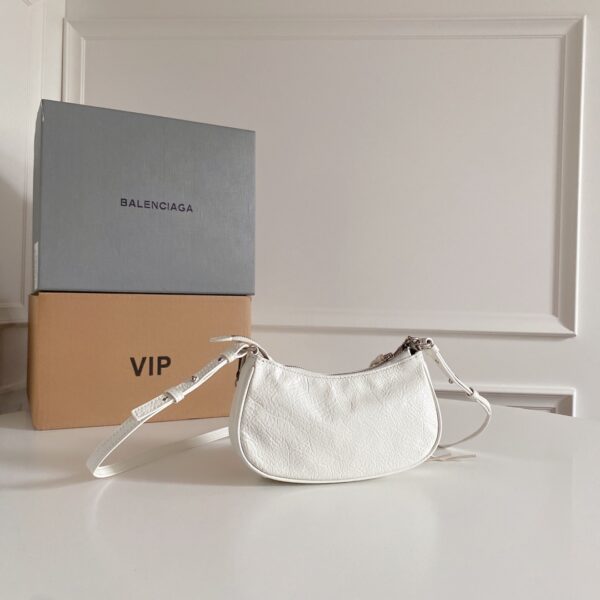 Balenciaga Le Cagole Mini Armpit Bag - White 36898 - Image 5