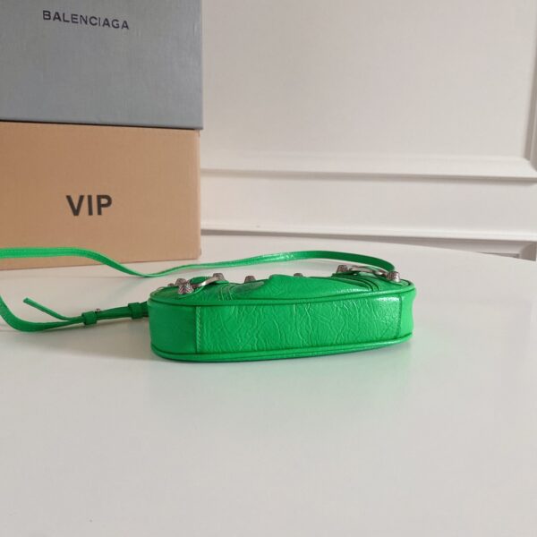 Balenciaga Le Cagole Mini Armpit Bag - Green 23155 - Image 4
