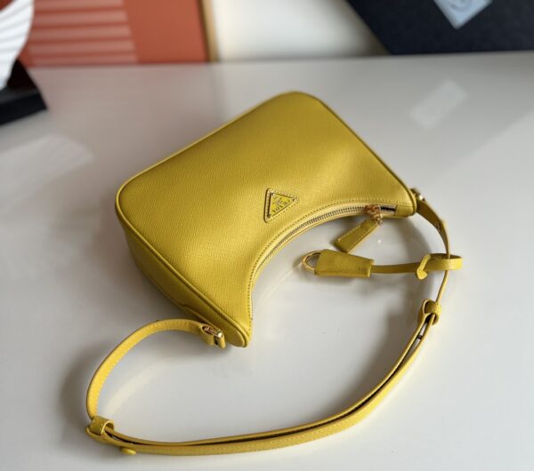 Prada Hobo Shoulder Handbag - Yellow 86281 - Image 4