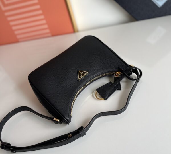 Prada Hobo Shoulder Handbag - Black 28708 - Image 4