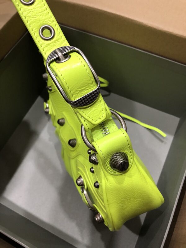 Balenciaga Le Cagole Half-Moon Small Armpit Dumpling Bag - Mint Green 25928 - Image 4