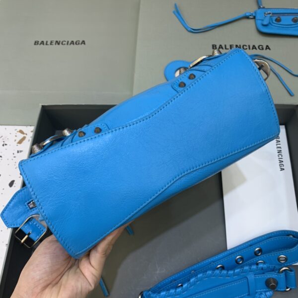 Balenciaga Neo Cagole Motorcycle Bag - Blue 61411 - Image 3