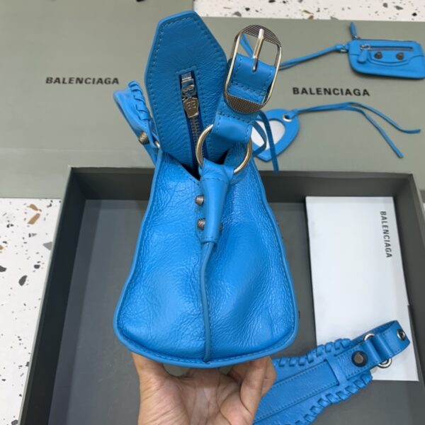 Balenciaga Neo Cagole Motorcycle Bag - Blue 61411 - Image 4