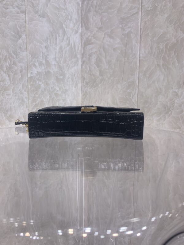 Balenciaga Hourglass Chain Bag - Black (Golden Buckle) 65992 - Image 4