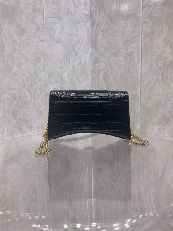 Balenciaga Hourglass Chain Bag - Black (Golden Buckle) 65992 - Image 5