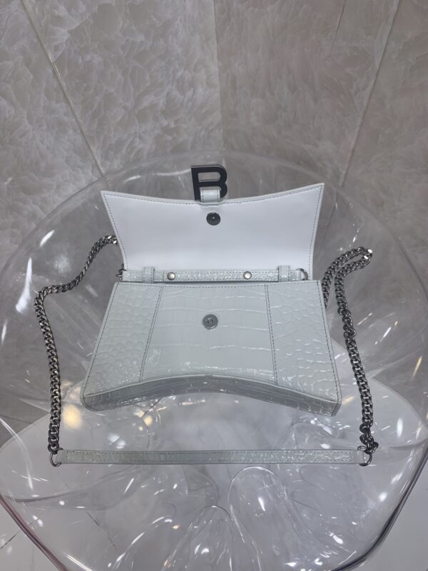 Balenciaga Hourglass Chain Bag - White 53728 - Image 3