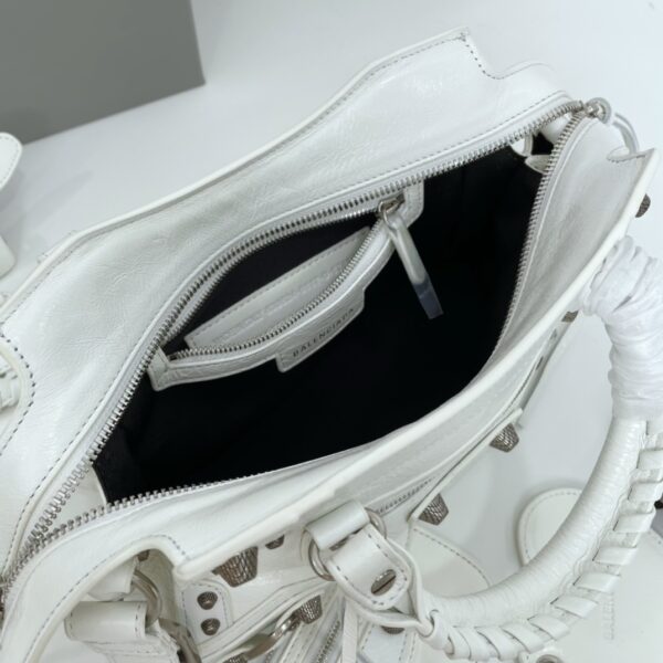 Balenciaga Neo Cagole Explosive Motorbike Bag - White 63237 - Image 3