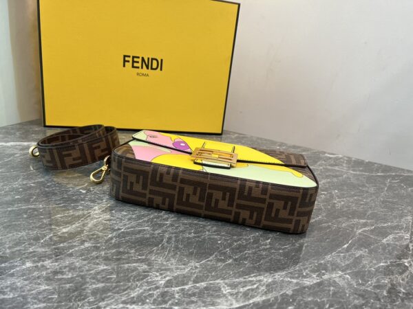 Fendi Baguette Medium Bag - Yellow 60007 - Image 3