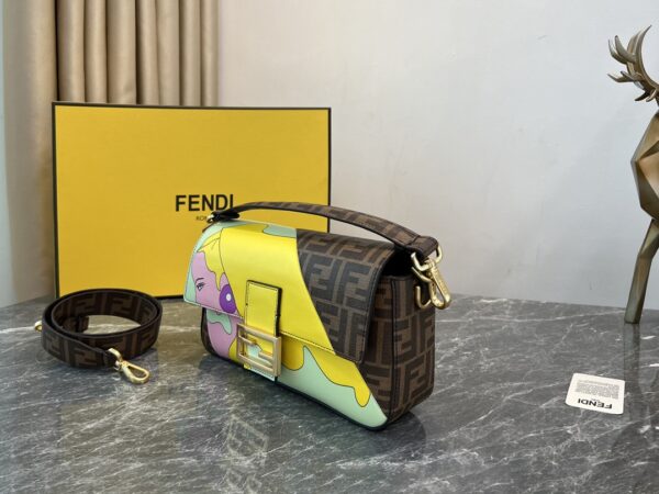 Fendi Baguette Medium Bag - Yellow 60007 - Image 5
