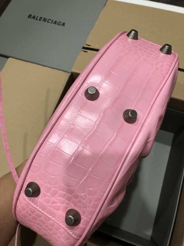 Balenciaga Le Cagole Half-Moon Large Armpit Dumpling Bag - T-Pink 22598 - Image 4