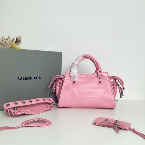 Balenciaga Neo Cagole Explosive Motorbike Bag - Pink 15974 - Image 5