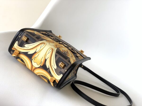 Fendi Joint Style Mini Sunshine Shopper Handbag - Black 80983 - Image 4