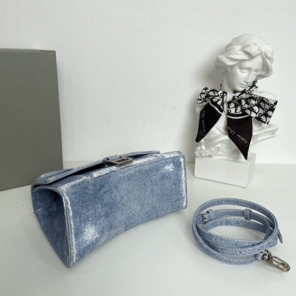 Balenciaga Hourglass Small bag - Denim Blue 82479 - Image 3