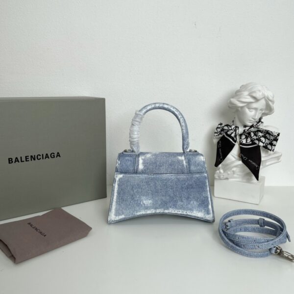 Balenciaga Hourglass Small bag - Denim Blue 82479 - Image 5
