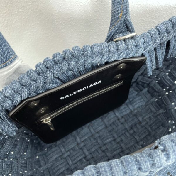 Balenciaga Bistro Basket Bag - Blue 94371 - Image 2