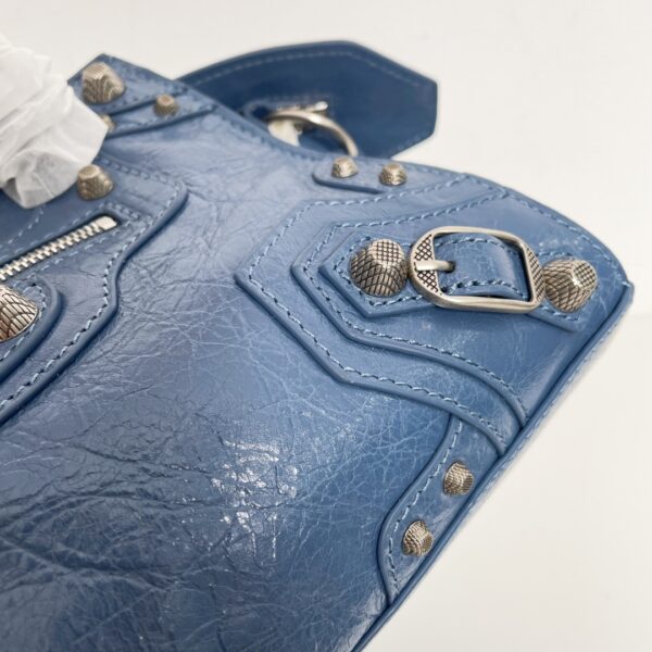 Balenciaga Neo Cagole Explosive Motorbike Bag - Dark Blue 61137 - Image 4
