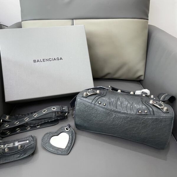 Balenciaga Neo Cagole Explosive Motorbike Bag - Gray 66458 - Image 2