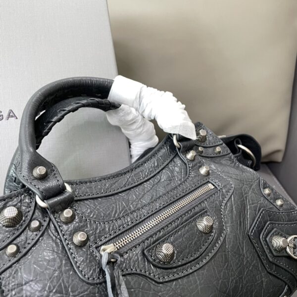 Balenciaga Neo Cagole Explosive Motorbike Bag - Gray 66458 - Image 3
