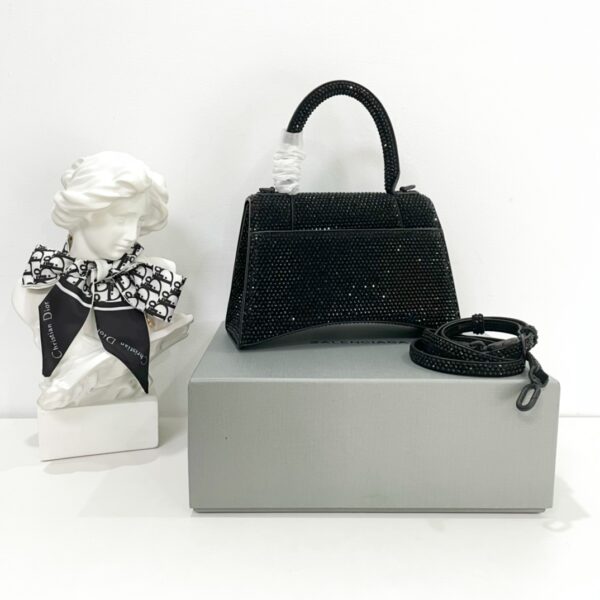 Balenciaga Diamond Hourglass Bag - Black 29286 - Image 5