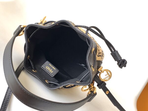 Fendi Mon Tresor Mini Straw Bucket Bag 88539 - Image 3